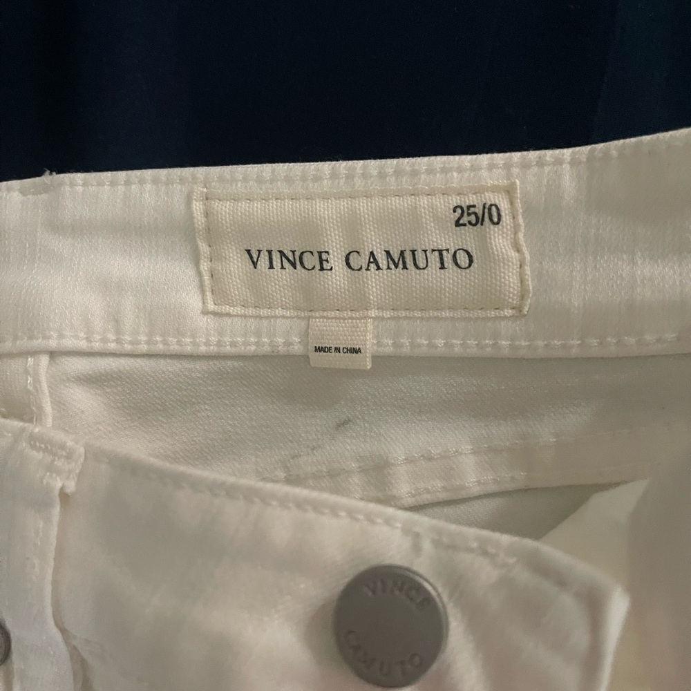 Vince Camuto White Straight-Leg Jeans - Picture 4 of 4
